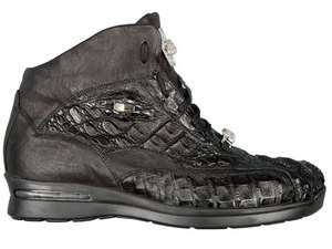   Genuine Caiman Hornback Mens Sneakers Black 3276 Size 8 14  