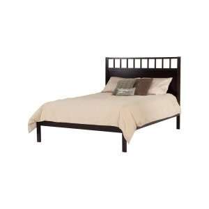  Modera Full Size Low Profile Panel Bed in Chocolate Brown 