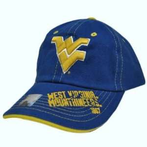 NCAA West Virginia Mountaineers WVU Blue Yellow Organic Cotton Relaxed 