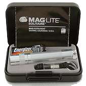 Mini Maglite Solitaire AAA Flashlight New Silver K3A102  