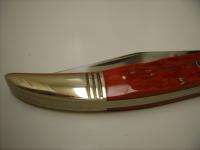MARBLES Large Texas Toothpick Knife Red Jigged Bone  