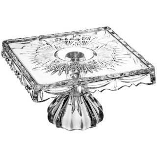 Godinger Crystal Freedom 10 Inch Footed Cake Plate
