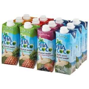 Vita Coco Coconut Water Variety Pack, 17 Ounce Packages (Pack of 12)