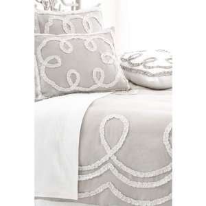  Ruched Linen Platinum/White Duvet Covers