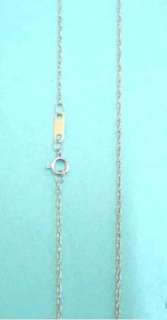 10K Solid Gold White Rope Chain With A Spring Ring Clasp.