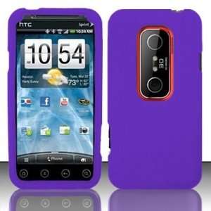  For HTC Evo 3D (Sprint) PREMIUM Silicon Skin Case   Purple 