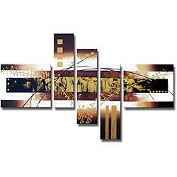 Hand painted Abstract 101 Gallery wrapped Canvas Art Set   