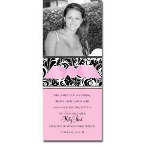 Noteworthy Collections   Graduation Invitations (Antique Swirls   Pink 