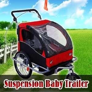  Frugah Red/black 2 in 1 Baby Bike Trailer Jogger 