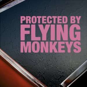   Flying Monkeys Pink Decal Window Pink Sticker Arts, Crafts & Sewing