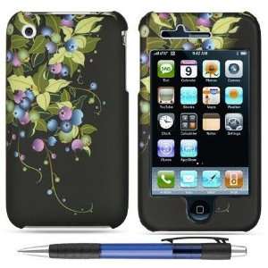 Blueberry On Black Premium Design Protector Hard Case Cover for Apple 