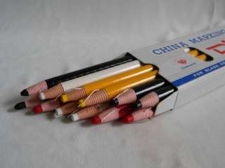 12~Marker Marking Pencil For Fabric,Metal,Glass.4 color  
