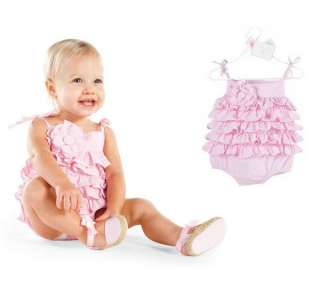 Baby girls toddlers Summer SEERSUCKER RUFFLE BUBBLE sleeveless skirt 
