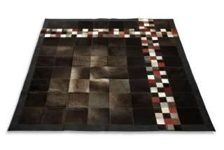 PATCHWORK COWHIDE RUG AREA CARPET COWSKIN LEATHER 147  