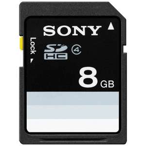 Sony SDHC Flash Memory Card 8GB 8G 8 G GB SD HC Class 4  