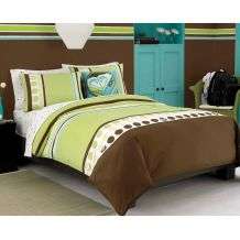 Roxy Kelly Colorblock 8 piece Queen size Bed in a Bag with Sheet Set 