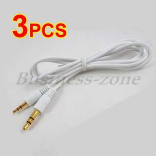 3x 3.5mm to 2.5mm Jack Male Extension Stereo Aux Audio Cable For Cell 