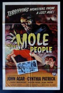 THE MOLE PEOPLE *1SH MOVIE POSTER 1956 SCI FI HORROR  