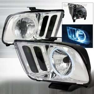 2005 2007 Ford Mustang Crystal Housing Headlights Chrome 