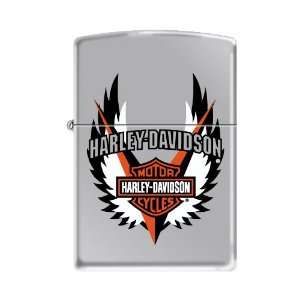  Zippo Harley Davidson Logo & Wings High Polish Chrome Lighter 