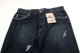 Men Phat Farm Jeans Distressed w/ White Stitching 42x32  