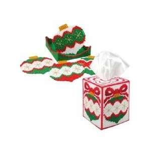   Ornament Coasters & Tissue Box Plastic Canvas Kit