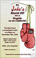 Personalized Boxing Boxer Birthday Party Invitations  