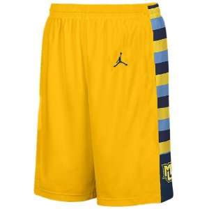 Marquette Golden Eagles Gold 12? Inseam Embroidered Player Basketball 
