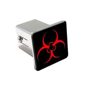  Biohazard Warning Symbol   Chrome 2 Tow Trailer Hitch 