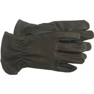 Boss 4080BL Mens Premium Grain Goatskin Gloves Elastic Wrist Black 