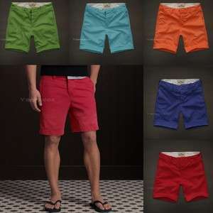 2012 Hollister / Abercrombie Mens Classic Colored Chino Khaki Shorts 