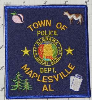 ALABAMA, TOWN OF MAPLESVILLE POLICE DEPT PATCH  