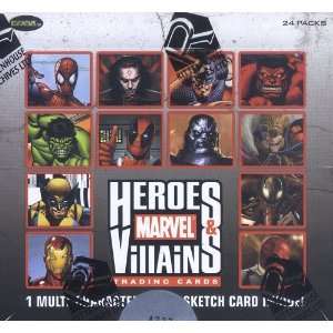 Marvel Rittenhouse Trading Cards Heroes and Villains Box 24 Packs