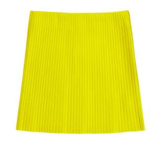 COS neon YELLOW pleated skirt UK 12 h&m *NEW*  