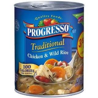 Progresso Traditional Soup, Chicken and Wild Rice, 19 Ounce Cans (Pack 