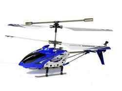YIBOO UJ 4703 Mini Metal Gyroscope 3.5Channel Infrared Helicopter Blue 