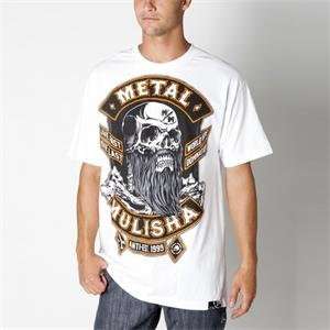  Metal Mulisha G Land 2 T Shirt   Small/White Automotive
