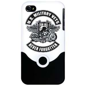  iPhone 4 or 4S Slider Case White US Military Vets POWMIA 