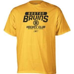    Boston Bruins  Gold  Hockey Club T Shirt