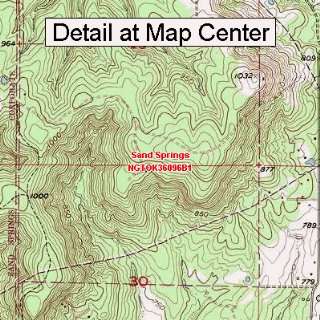 USGS Topographic Quadrangle Map   Sand Springs, Oklahoma (Folded 