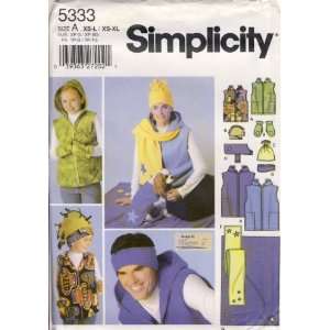  Simplicity Sewing Pattern 5333   Use to Make   Unisex Fleece 