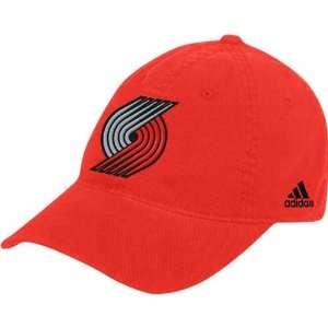 com adidas Portland Trail Blazers Red Basic Logo Flex Fit Slouch Hat 