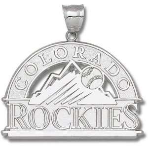  Colorado Rockies Club Logo Giant Silver Pendant Sports 