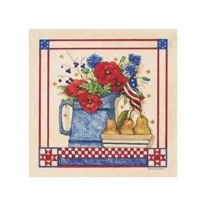 Hooray For Red, White And Blue Poster Print 