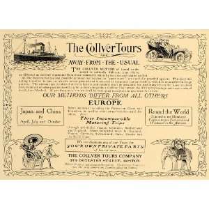  1907 Ad Collver Tours Boylston Tourism Vacation Boston 