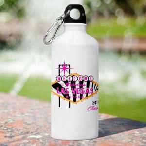   Water Bottle   Pink Zebra Las Vegas Water Bottle