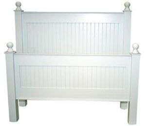 Beadboard BED Coastal Cottage Style 40 Painted Colors Solid Wood FULL 