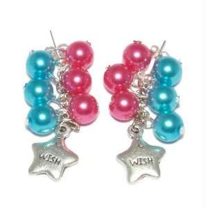 Red White Blue Seashell Pearls Stars Earrings Jewelry