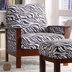 Hills Black/ White Zebra Print Chair  