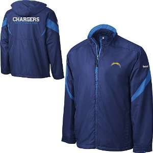 Reebok San Diego Chargers Mid Weight Flatline Jacket XL  